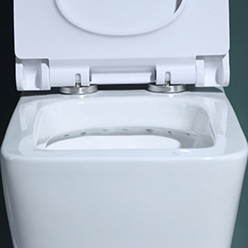 Modern Concealed Tank Toilet Skirted Ceramic Wall Hung Flush Toilet with Seat Clearhalo 'Bathroom Remodel & Bathroom Fixtures' 'Home Improvement' 'home_improvement' 'home_improvement_toilets' 'Toilets & Bidets' 'Toilets' 6611586