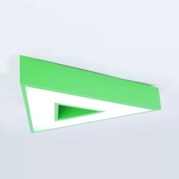 Acrylic Triangle Flush Ceiling Light Game Room Modern Stylish Ceiling Lamp Green Clearhalo 'Ceiling Lights' 'Close To Ceiling Lights' 'Close to ceiling' 'Flush mount' Lighting' 66126