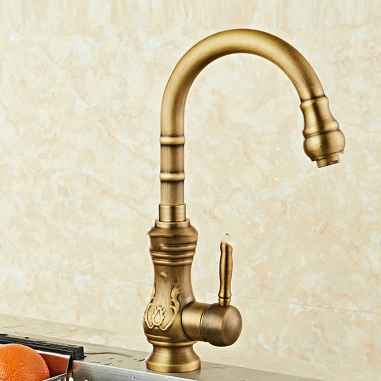 Traditional Standard Bar Faucet 1-Handle with Supply Lines Kitchen Faucet Clearhalo 'Home Improvement' 'home_improvement' 'home_improvement_kitchen_faucets' 'Kitchen Faucets' 'Kitchen Remodel & Kitchen Fixtures' 'Kitchen Sinks & Faucet Components' 'kitchen_faucets' 6615529