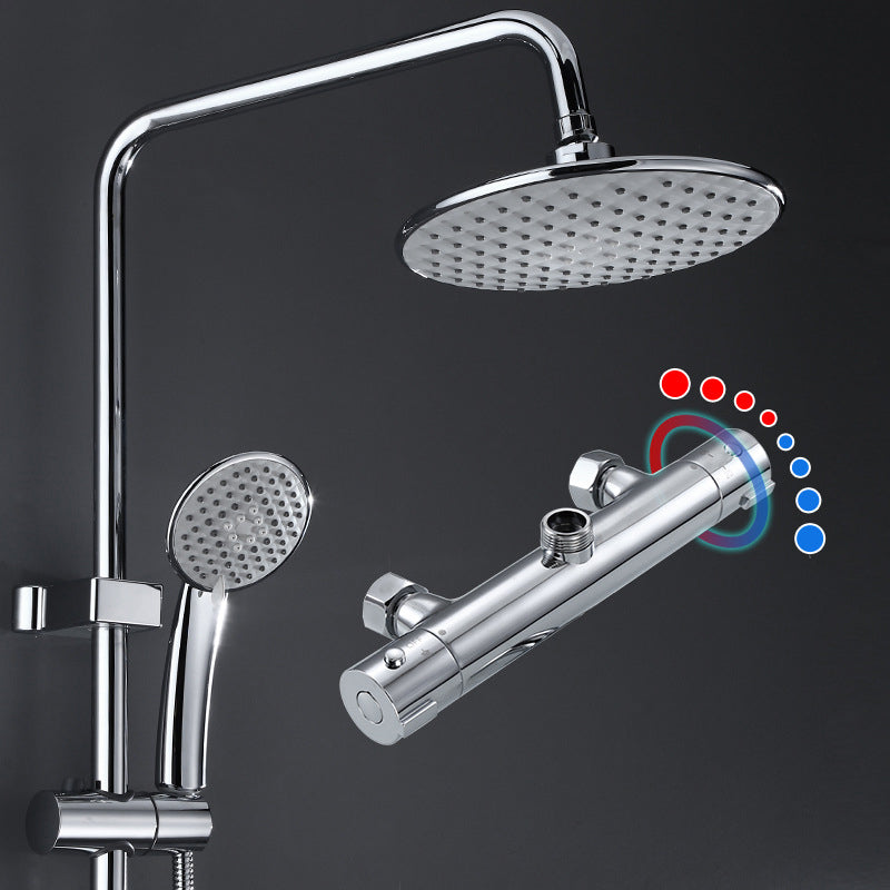 Shower System Rain Massage Jet Round Adjustable Spray Pattern Shower Trim Clearhalo 'Bathroom Remodel & Bathroom Fixtures' 'Home Improvement' 'home_improvement' 'home_improvement_shower_faucets' 'Shower Faucets & Systems' 'shower_faucets' 'Showers & Bathtubs Plumbing' 'Showers & Bathtubs' 6615623