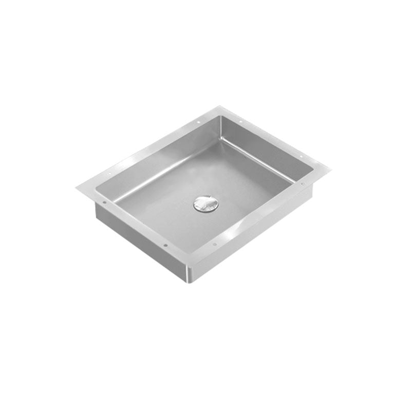 Modern Bathroom Sink Metal Rectangular Drop-in Bathroom Sink with Pop-Up Drain Clearhalo 'Bathroom Remodel & Bathroom Fixtures' 'Bathroom Sinks & Faucet Components' 'Bathroom Sinks' 'bathroom_sink' 'Home Improvement' 'home_improvement' 'home_improvement_bathroom_sink' 6616150