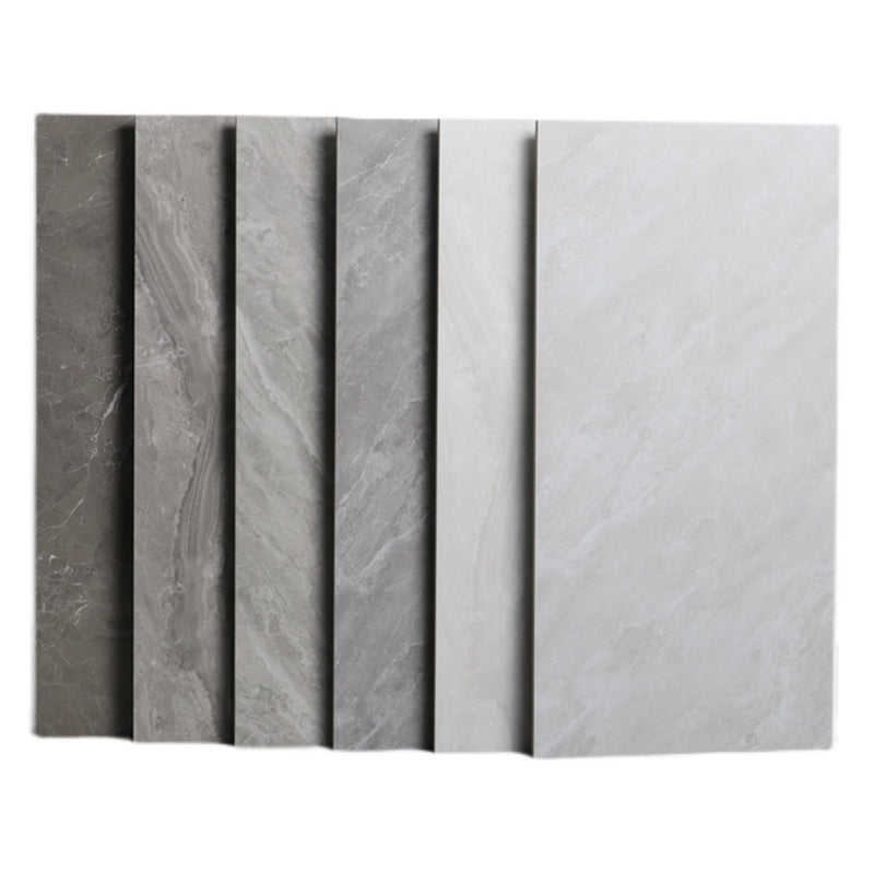 Gray Singular Tile Marble Appearance Straight Edge Rectangular Floor Tile Clearhalo 'Floor Tiles & Wall Tiles' 'floor_tiles_wall_tiles' 'Flooring 'Home Improvement' 'home_improvement' 'home_improvement_floor_tiles_wall_tiles' Walls and Ceiling' 6616722