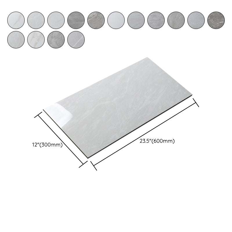 Gray Singular Tile Marble Appearance Straight Edge Rectangular Floor Tile Clearhalo 'Floor Tiles & Wall Tiles' 'floor_tiles_wall_tiles' 'Flooring 'Home Improvement' 'home_improvement' 'home_improvement_floor_tiles_wall_tiles' Walls and Ceiling' 6616740