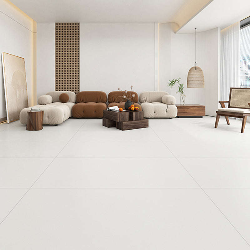 Rectangle Tile Solid Color Straight Edge Glazed Design Floor Tile Off-White 47"L x 24"W x 0.4"H 6 Pieces Clearhalo 'Floor Tiles & Wall Tiles' 'floor_tiles_wall_tiles' 'Flooring 'Home Improvement' 'home_improvement' 'home_improvement_floor_tiles_wall_tiles' Walls and Ceiling' 6616812