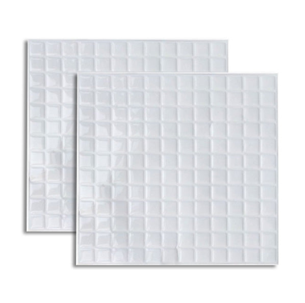 Peel & Stick Mosaic Tile Square Plastic Waterproof Peel and Stick Tiles for Kitchen White Clearhalo 'Flooring 'Home Improvement' 'home_improvement' 'home_improvement_peel_stick_blacksplash' 'Peel & Stick Backsplash Tile' 'peel_stick_blacksplash' 'Walls & Ceilings' Walls and Ceiling' 6616823