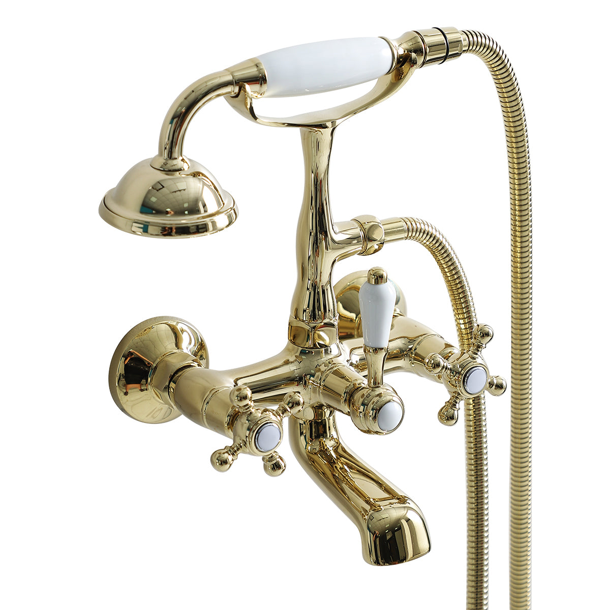 Glam Retro Wall Mounted Metal Claw Foot Tub Faucet Trim Low Arc Claw Foot Tub Faucet Clearhalo 'Bathroom Remodel & Bathroom Fixtures' 'Bathtub Faucets' 'bathtub_faucets' 'Home Improvement' 'home_improvement' 'home_improvement_bathtub_faucets' 6617180