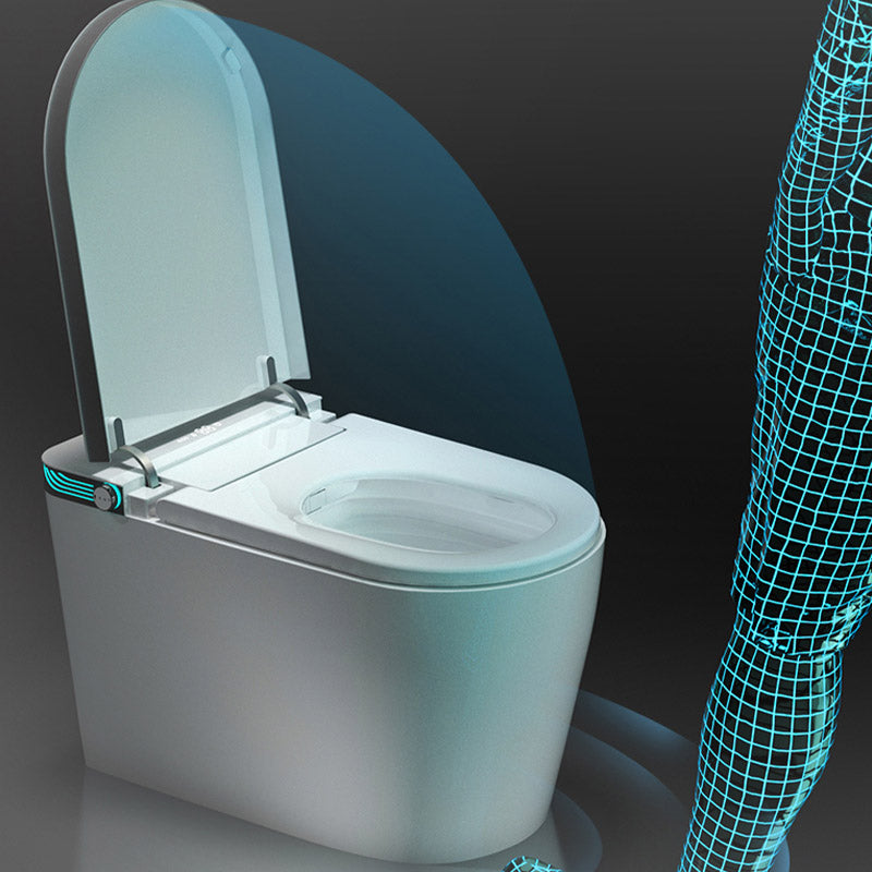 Modern 1-Piece Toilet Bowl Floor Mounted Urine Toilet with Slow Close Seat for Washroom Clearhalo 'Bathroom Remodel & Bathroom Fixtures' 'Home Improvement' 'home_improvement' 'home_improvement_toilets' 'Toilets & Bidets' 'Toilets' 6623996
