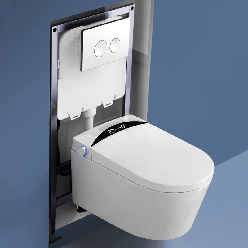 Contemporary 1-Piece Toilet Bowl In-Wall Urine Toilet with Slow Close Seat for Washroom Clearhalo 'Bathroom Remodel & Bathroom Fixtures' 'Home Improvement' 'home_improvement' 'home_improvement_toilets' 'Toilets & Bidets' 'Toilets' 6624067