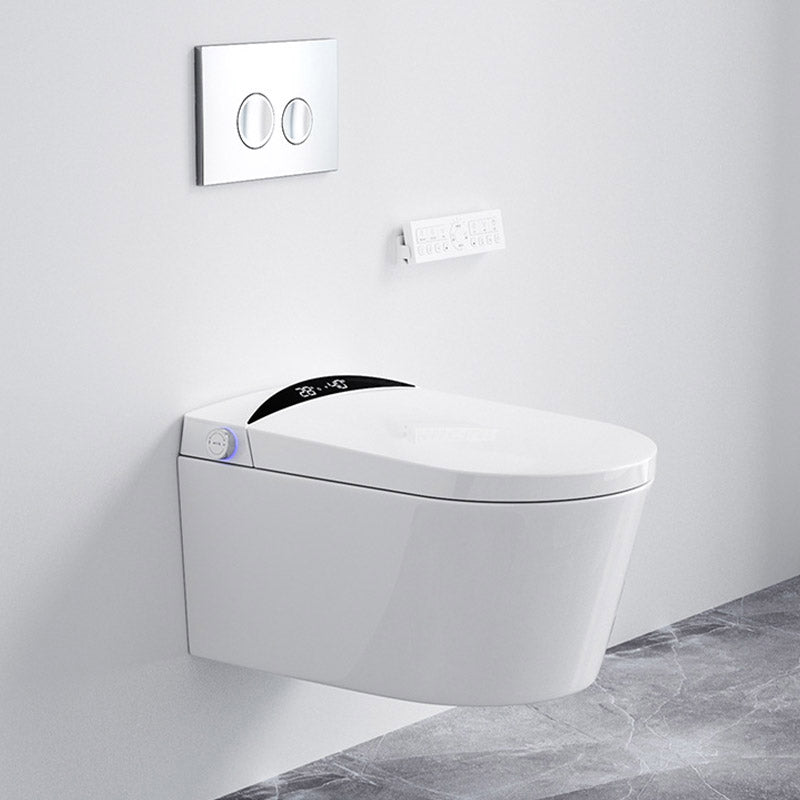 Contemporary 1-Piece Toilet Bowl In-Wall Urine Toilet with Slow Close Seat for Washroom Automatic Lid( Top Configuration) Clearhalo 'Bathroom Remodel & Bathroom Fixtures' 'Home Improvement' 'home_improvement' 'home_improvement_toilets' 'Toilets & Bidets' 'Toilets' 6624069