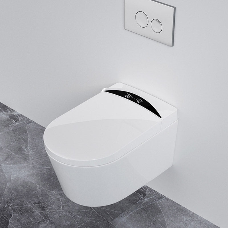 Contemporary 1-Piece Toilet Bowl In-Wall Urine Toilet with Slow Close Seat for Washroom Manual Lid (Standard) Toilet with Low Tanker Clearhalo 'Bathroom Remodel & Bathroom Fixtures' 'Home Improvement' 'home_improvement' 'home_improvement_toilets' 'Toilets & Bidets' 'Toilets' 6624070