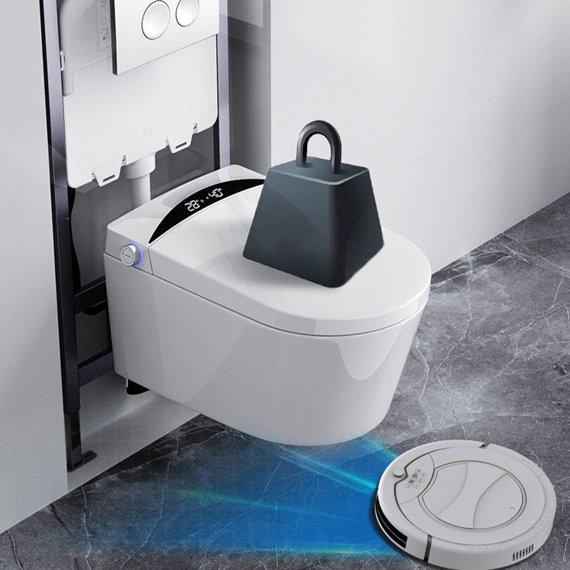 Contemporary 1-Piece Toilet Bowl In-Wall Urine Toilet with Slow Close Seat for Washroom Clearhalo 'Bathroom Remodel & Bathroom Fixtures' 'Home Improvement' 'home_improvement' 'home_improvement_toilets' 'Toilets & Bidets' 'Toilets' 6624077