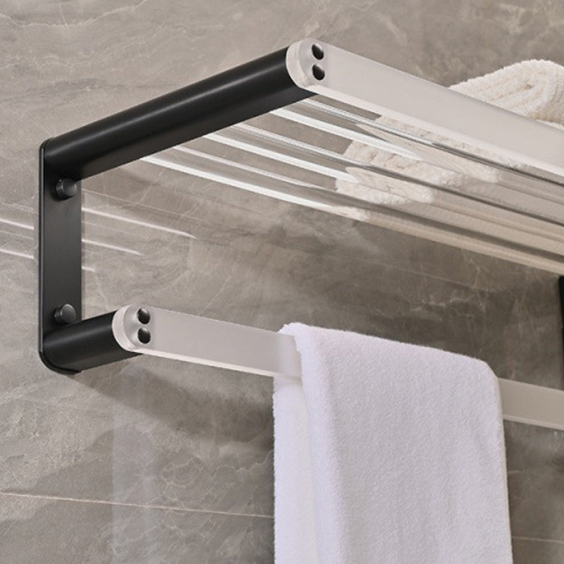 Contemporary Aluminum& Acrylic Bath Hardware Set Bathroom Accessory Kit Clearhalo 'Bathroom Hardware Sets' 'Bathroom Hardware' 'Bathroom Remodel & Bathroom Fixtures' 'bathroom_hardware_sets' 'Home Improvement' 'home_improvement' 'home_improvement_bathroom_hardware_sets' 6624170