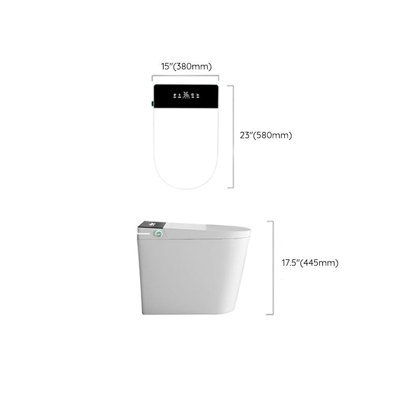 Modern 17.5" H Electronic Toilet Elongated Floor Standing Bidet Clearhalo 'Bathroom Remodel & Bathroom Fixtures' 'Bidets' 'Home Improvement' 'home_improvement' 'home_improvement_bidets' 'Toilets & Bidets' 6624323