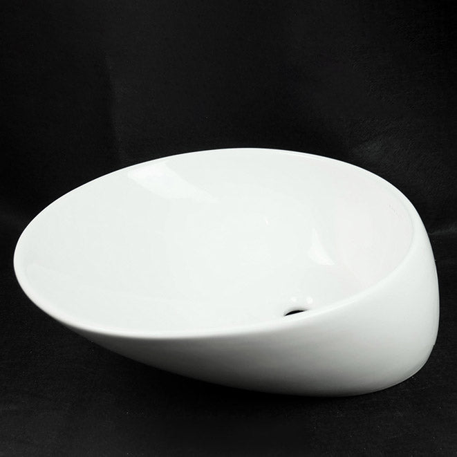 Modern Vessel Bathroom Sink Porcelain Oval with Faucet Vessel Sink Clearhalo 'Bathroom Remodel & Bathroom Fixtures' 'Bathroom Sinks & Faucet Components' 'Bathroom Sinks' 'bathroom_sink' 'Home Improvement' 'home_improvement' 'home_improvement_bathroom_sink' 6627616