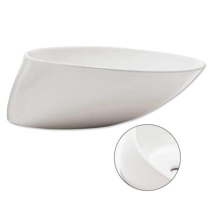 Modern Vessel Bathroom Sink Porcelain Oval with Faucet Vessel Sink Clearhalo 'Bathroom Remodel & Bathroom Fixtures' 'Bathroom Sinks & Faucet Components' 'Bathroom Sinks' 'bathroom_sink' 'Home Improvement' 'home_improvement' 'home_improvement_bathroom_sink' 6627619