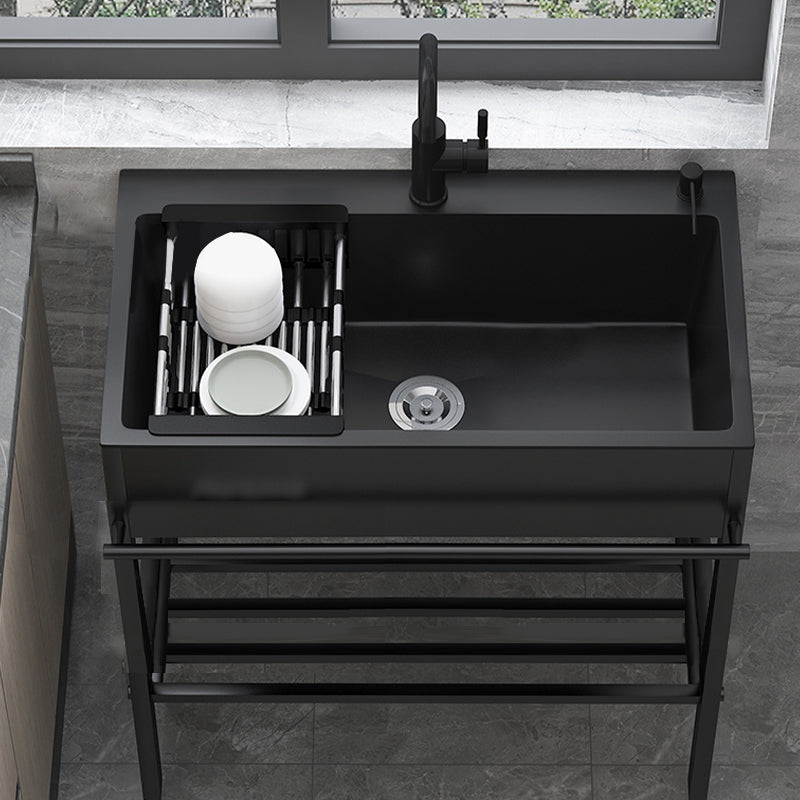 Contemporary Style Kitchen Sink Drop-In Noise-cancelling Design Kitchen Sink with Frame Clearhalo 'Home Improvement' 'home_improvement' 'home_improvement_kitchen_sinks' 'Kitchen Remodel & Kitchen Fixtures' 'Kitchen Sinks & Faucet Components' 'Kitchen Sinks' 'kitchen_sinks' 6627770