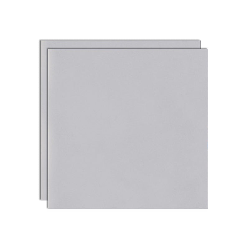 Rectangular Ceramic Matte Singular Tile No Pattern Bathroom Floor Light Gray-White 31"L x 31"W x 0.4"H Clearhalo 'Floor Tiles & Wall Tiles' 'floor_tiles_wall_tiles' 'Flooring 'Home Improvement' 'home_improvement' 'home_improvement_floor_tiles_wall_tiles' Walls and Ceiling' 6628567