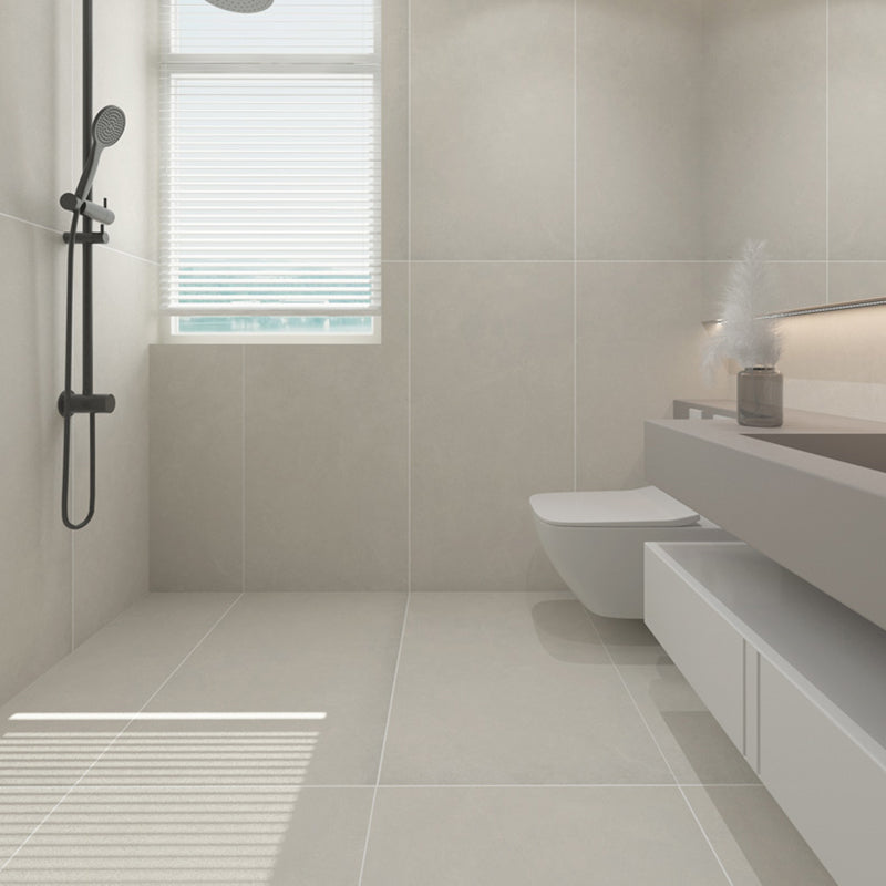 Rectangular Ceramic Matte Singular Tile No Pattern Bathroom Floor Clearhalo 'Floor Tiles & Wall Tiles' 'floor_tiles_wall_tiles' 'Flooring 'Home Improvement' 'home_improvement' 'home_improvement_floor_tiles_wall_tiles' Walls and Ceiling' 6628572