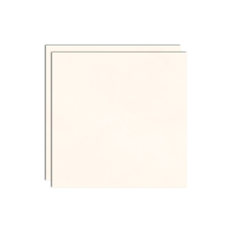 Rectangular Ceramic Matte Singular Tile No Pattern Bathroom Floor Cream 31"L x 31"W x 0.4"H Clearhalo 'Floor Tiles & Wall Tiles' 'floor_tiles_wall_tiles' 'Flooring 'Home Improvement' 'home_improvement' 'home_improvement_floor_tiles_wall_tiles' Walls and Ceiling' 6628574