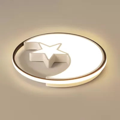 Contemporary Crescent Star Flush Ceiling Light Acrylic LED Ceiling Lamp for Nursing Room Clearhalo 'Ceiling Lights' 'Close To Ceiling Lights' 'Close to ceiling' 'Flush mount' Lighting' 66302