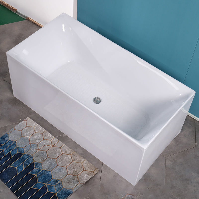 Soaking Freestanding Bath Tub Modern Style Acrylic Bathroom Bathtub Without Seat Clearhalo 'Bathroom Remodel & Bathroom Fixtures' 'Bathtubs' 'Home Improvement' 'home_improvement' 'home_improvement_bathtubs' 'Showers & Bathtubs' 6639657