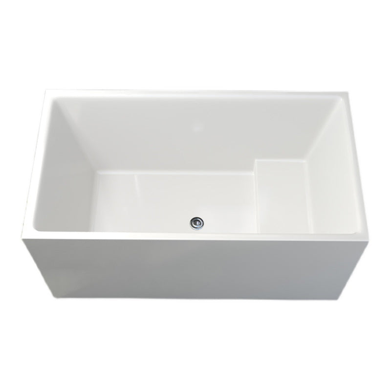 Modern Soaking Freestanding Bath Tub Acrylic Bathroom Bathtub in White Clearhalo 'Bathroom Remodel & Bathroom Fixtures' 'Bathtubs' 'Home Improvement' 'home_improvement' 'home_improvement_bathtubs' 'Showers & Bathtubs' 6639732