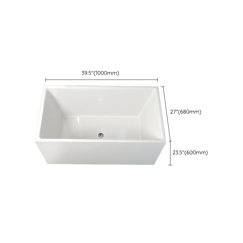 Modern Soaking Freestanding Bath Tub Acrylic Bathroom Bathtub in White Clearhalo 'Bathroom Remodel & Bathroom Fixtures' 'Bathtubs' 'Home Improvement' 'home_improvement' 'home_improvement_bathtubs' 'Showers & Bathtubs' 6639749