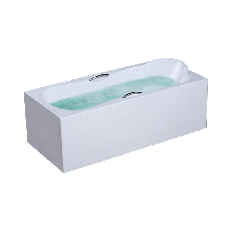 Modern Style Freestanding Bath Tub Acrylic Soaking Bathtub in White Clearhalo 'Bathroom Remodel & Bathroom Fixtures' 'Bathtubs' 'Home Improvement' 'home_improvement' 'home_improvement_bathtubs' 'Showers & Bathtubs' 6639804