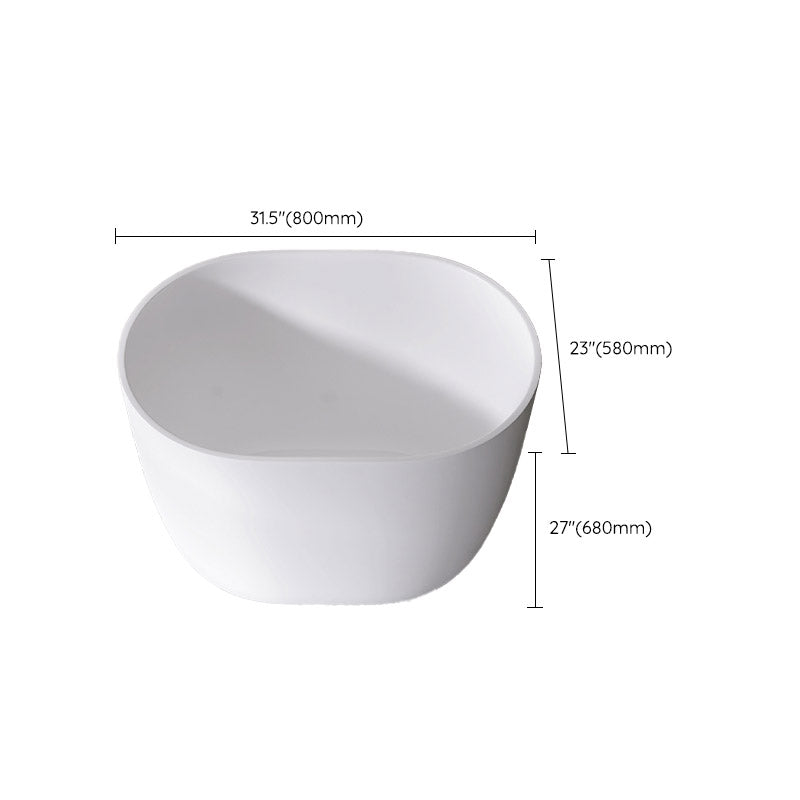 Modern Style Freestanding Bath Tub Oval Acrylic Soaking Bathtub in White Clearhalo 'Bathroom Remodel & Bathroom Fixtures' 'Bathtubs' 'Home Improvement' 'home_improvement' 'home_improvement_bathtubs' 'Showers & Bathtubs' 6639875