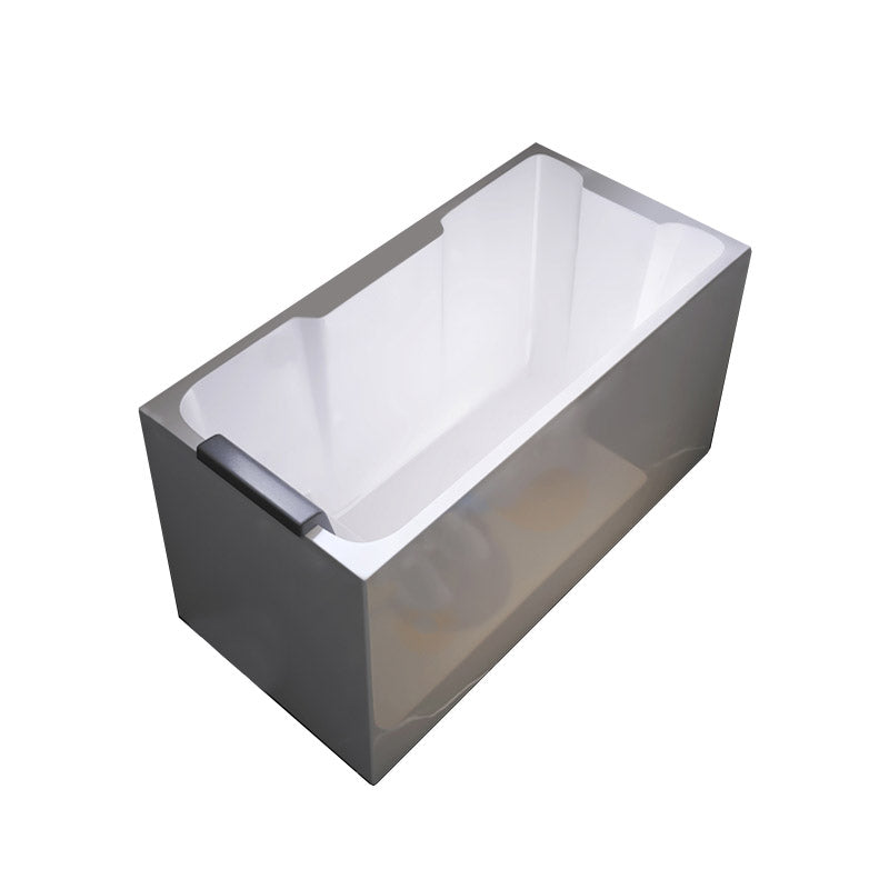 Modern Style Alcove Bath Tub Acrylic Rectangular Bathroom Bathtub in White Tub Only Tub Clearhalo 'Bathroom Remodel & Bathroom Fixtures' 'Bathtubs' 'Home Improvement' 'home_improvement' 'home_improvement_bathtubs' 'Showers & Bathtubs' 6639922