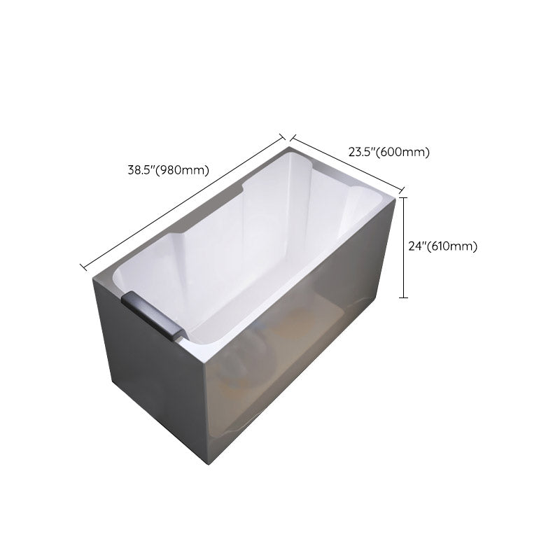 Modern Style Alcove Bath Tub Acrylic Rectangular Bathroom Bathtub in White Clearhalo 'Bathroom Remodel & Bathroom Fixtures' 'Bathtubs' 'Home Improvement' 'home_improvement' 'home_improvement_bathtubs' 'Showers & Bathtubs' 6639934