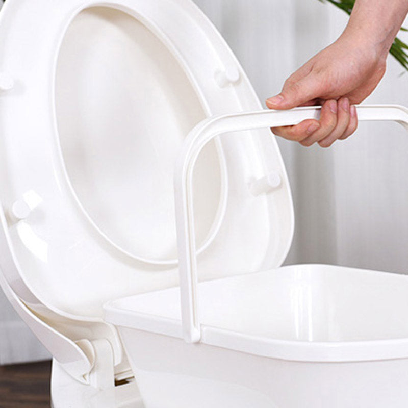 Modern Plastic Toilet Floor Mounted Toilet Bowl with Slow Close Seat for Washroom Clearhalo 'Bathroom Remodel & Bathroom Fixtures' 'Home Improvement' 'home_improvement' 'home_improvement_toilets' 'Toilets & Bidets' 'Toilets' 6639987