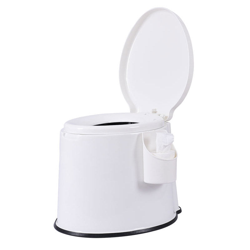 Modern Plastic Toilet Floor Mounted Toilet Bowl with Slow Close Seat for Washroom Clearhalo 'Bathroom Remodel & Bathroom Fixtures' 'Home Improvement' 'home_improvement' 'home_improvement_toilets' 'Toilets & Bidets' 'Toilets' 6639988