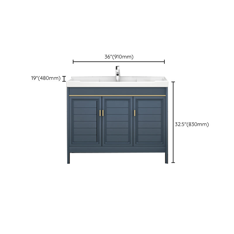 Glam Bathroom Vanity Ceramic Top with Faucet and Standalone Cabinet Vanity Set Clearhalo 'Bathroom Remodel & Bathroom Fixtures' 'Bathroom Vanities' 'bathroom_vanities' 'Home Improvement' 'home_improvement' 'home_improvement_bathroom_vanities' 6642916