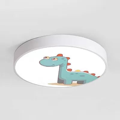 Acrylic Round Flush Ceiling Light with Lovely Animal Kids Ceiling Lamp for Baby Bedroom White White Clearhalo 'Ceiling Lights' 'Close To Ceiling Lights' 'Close to ceiling' 'Flush mount' Lighting' 66431