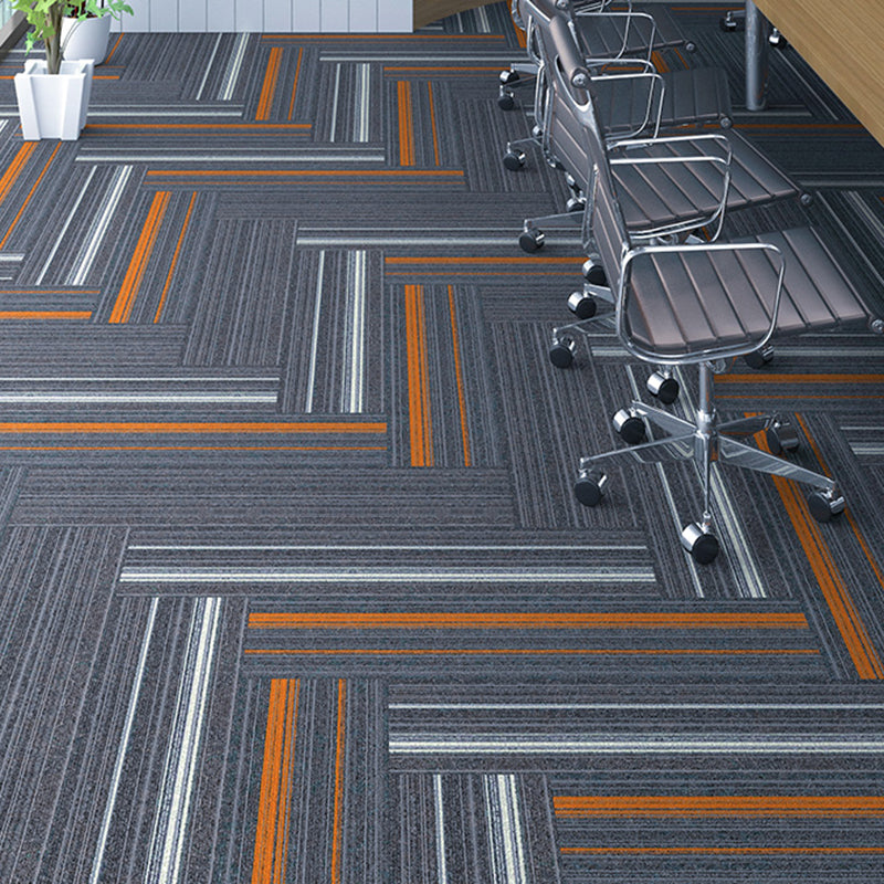 Level Loop Carpet Tile Non-Skid Self Adhesive Indoor Office Carpet Tiles Orange 10"L x 39"W Clearhalo 'Carpet Tiles & Carpet Squares' 'carpet_tiles_carpet_squares' 'Flooring 'Home Improvement' 'home_improvement' 'home_improvement_carpet_tiles_carpet_squares' Walls and Ceiling' 6643166