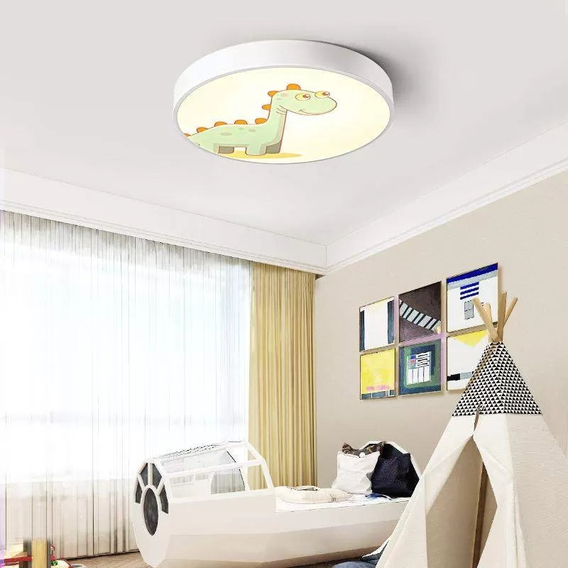 Acrylic Round Flush Ceiling Light with Lovely Animal Kids Ceiling Lamp for Baby Bedroom Clearhalo 'Ceiling Lights' 'Close To Ceiling Lights' 'Close to ceiling' 'Flush mount' Lighting' 66432