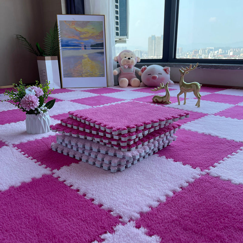 Modern Carpet Floor Tile Level Loop Interlocking Non-Skid Carpet Tiles Rose Pink Clearhalo 'Carpet Tiles & Carpet Squares' 'carpet_tiles_carpet_squares' 'Flooring 'Home Improvement' 'home_improvement' 'home_improvement_carpet_tiles_carpet_squares' Walls and Ceiling' 6643357