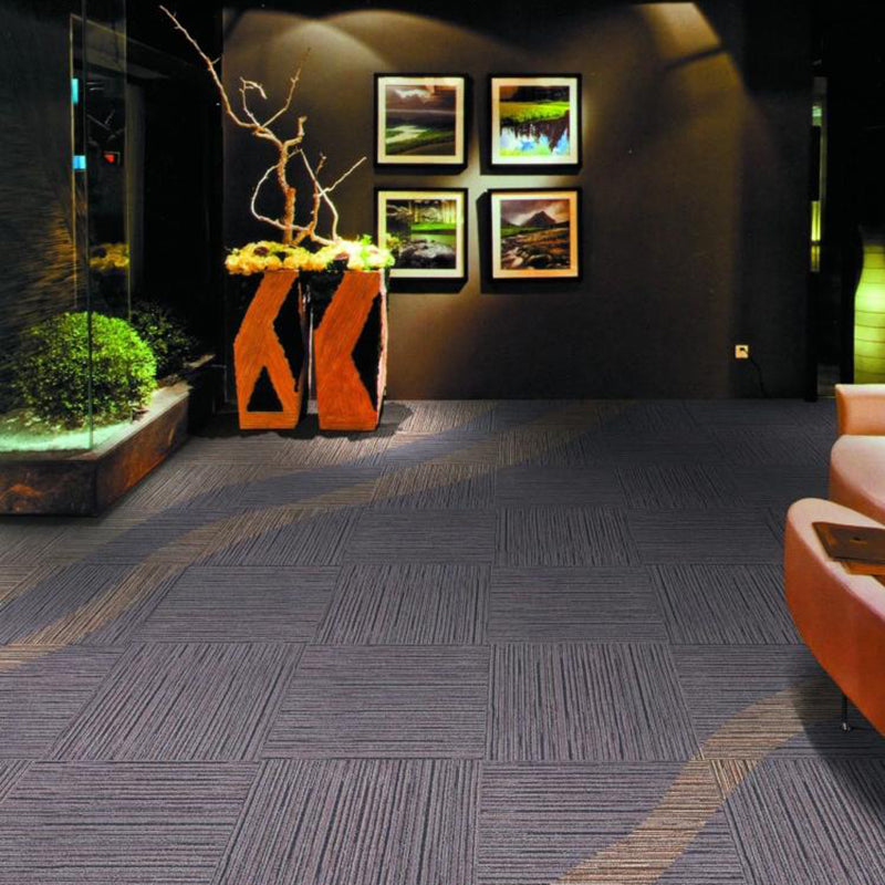 Loose Lay Indoor Carpet Tiles Dark Color Non-Skid Level Loop Carpet Tile Clearhalo 'Carpet Tiles & Carpet Squares' 'carpet_tiles_carpet_squares' 'Flooring 'Home Improvement' 'home_improvement' 'home_improvement_carpet_tiles_carpet_squares' Walls and Ceiling' 6643454