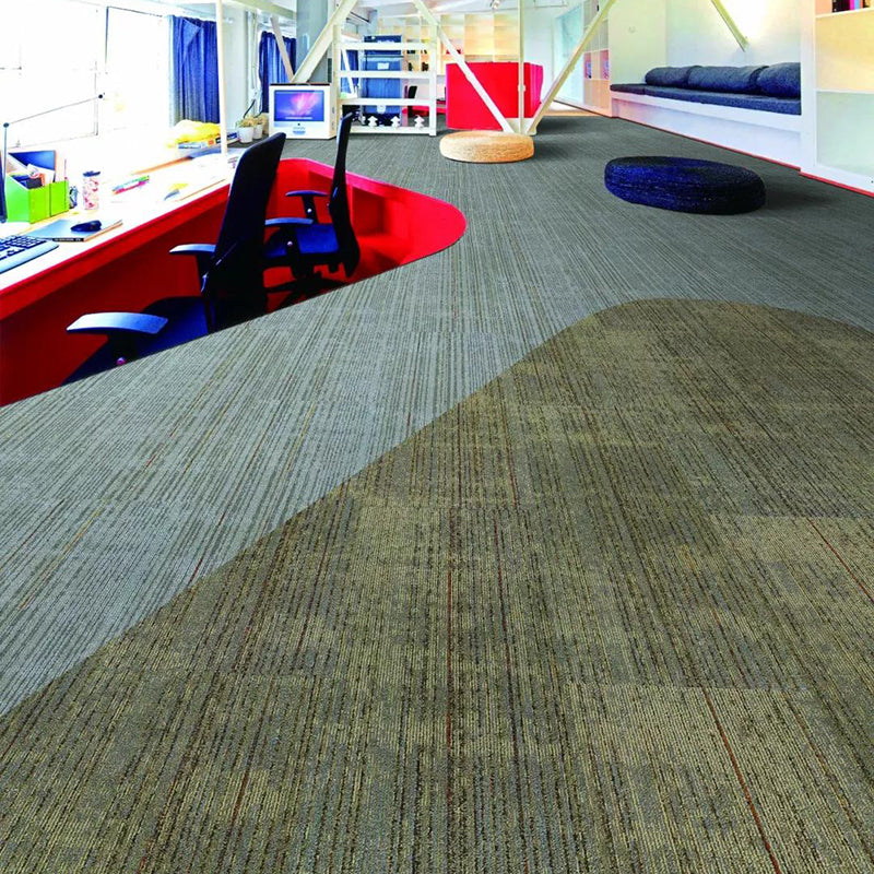 Loose Lay Indoor Carpet Tiles Dark Color Non-Skid Level Loop Carpet Tile Clearhalo 'Carpet Tiles & Carpet Squares' 'carpet_tiles_carpet_squares' 'Flooring 'Home Improvement' 'home_improvement' 'home_improvement_carpet_tiles_carpet_squares' Walls and Ceiling' 6643455