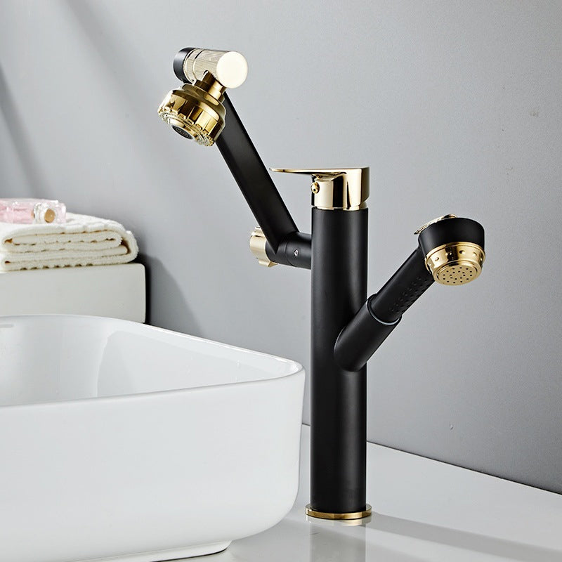 Centerset Lavatory Faucet One Hole Faucet with Single Lever Handle Clearhalo 'bathroom_sink_faucets' 'Conjunta de Baño y Conjunta de Grifo' 'Coronamiento de Baño y Dispositivo de Baño' 'Grifo del lavabo del baño' 'Hogar' 'home_improvement' 'home_improvement_bathroom_sink_faucets' 'Mejoras para el hogar' 6643559