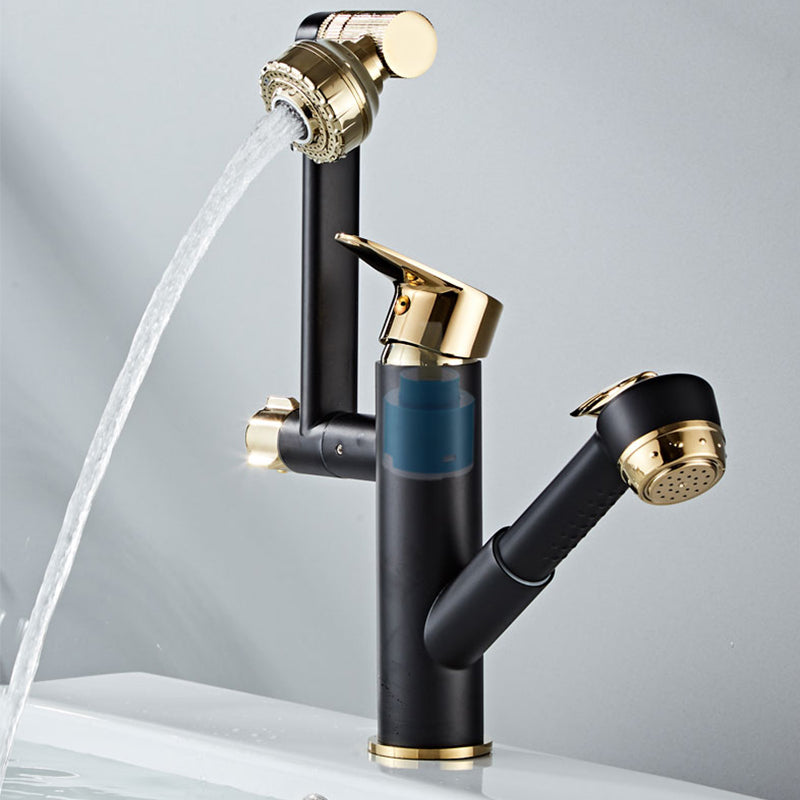 Centerset Lavatory Faucet One Hole Faucet with Single Lever Handle Clearhalo 'bathroom_sink_faucets' 'Conjunta de Baño y Conjunta de Grifo' 'Coronamiento de Baño y Dispositivo de Baño' 'Grifo del lavabo del baño' 'Hogar' 'home_improvement' 'home_improvement_bathroom_sink_faucets' 'Mejoras para el hogar' 6643574