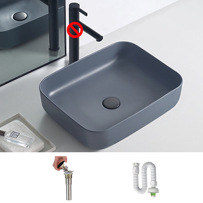 Rectangular Trough Bathroom Sink Modern Trough Bathroom Sink 16"L x 12"W x 5"H Grey Sink Clearhalo 'Bathroom Remodel & Bathroom Fixtures' 'Bathroom Sinks & Faucet Components' 'Bathroom Sinks' 'bathroom_sink' 'Home Improvement' 'home_improvement' 'home_improvement_bathroom_sink' 6643999