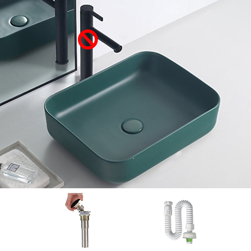 Rectangular Trough Bathroom Sink Modern Trough Bathroom Sink 16"L x 12"W x 5"H Blackish Green Sink Clearhalo 'Bathroom Remodel & Bathroom Fixtures' 'Bathroom Sinks & Faucet Components' 'Bathroom Sinks' 'bathroom_sink' 'Home Improvement' 'home_improvement' 'home_improvement_bathroom_sink' 6644004