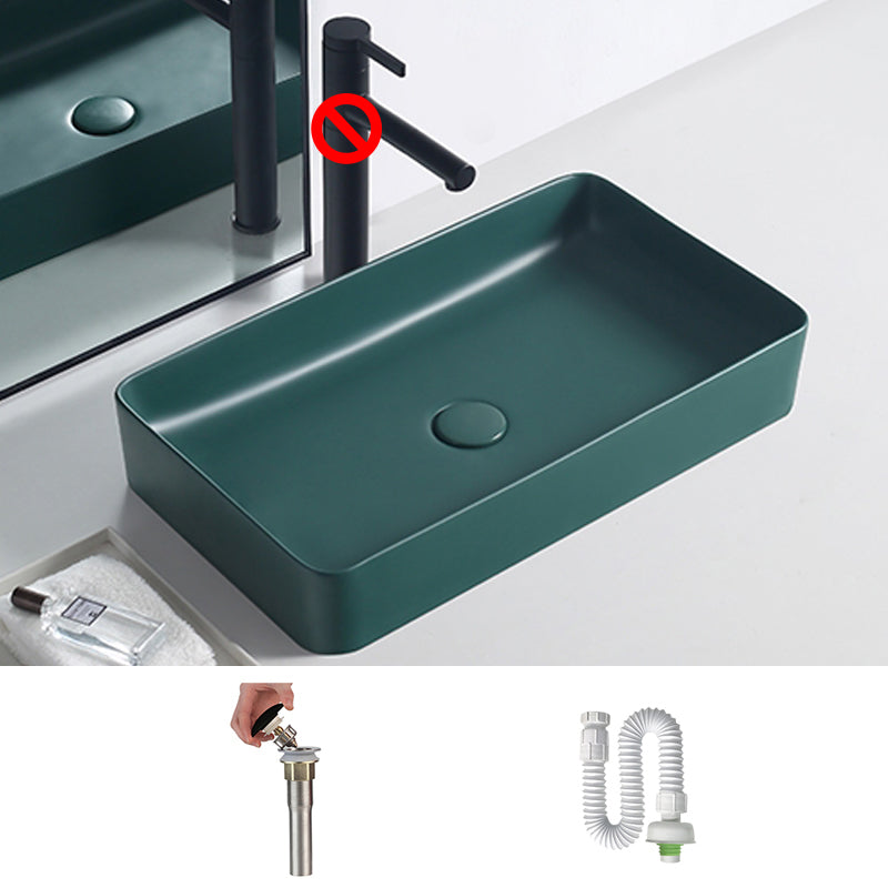 Rectangular Trough Bathroom Sink Modern Trough Bathroom Sink 20"L x 14"W x 4"H Blackish Green Sink Clearhalo 'Bathroom Remodel & Bathroom Fixtures' 'Bathroom Sinks & Faucet Components' 'Bathroom Sinks' 'bathroom_sink' 'Home Improvement' 'home_improvement' 'home_improvement_bathroom_sink' 6644005