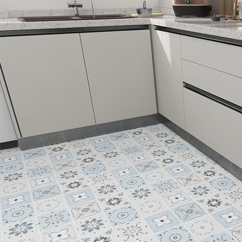 Modern PVC Flooring Peel and Stick Geometric Printed Vinyl Floor Planks Light Blue Clearhalo 'Flooring 'Home Improvement' 'home_improvement' 'home_improvement_vinyl_flooring' 'Vinyl Flooring' 'vinyl_flooring' Walls and Ceiling' 6644298