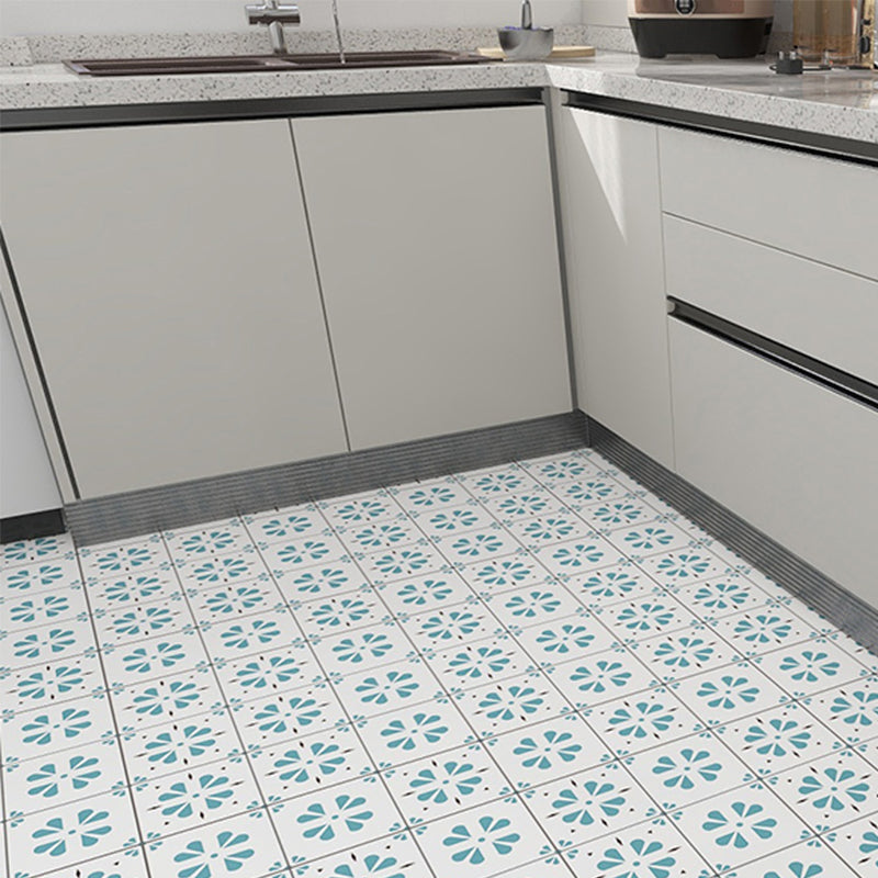 Modern PVC Flooring Peel and Stick Geometric Printed Vinyl Floor Planks Light Green Clearhalo 'Flooring 'Home Improvement' 'home_improvement' 'home_improvement_vinyl_flooring' 'Vinyl Flooring' 'vinyl_flooring' Walls and Ceiling' 6644300