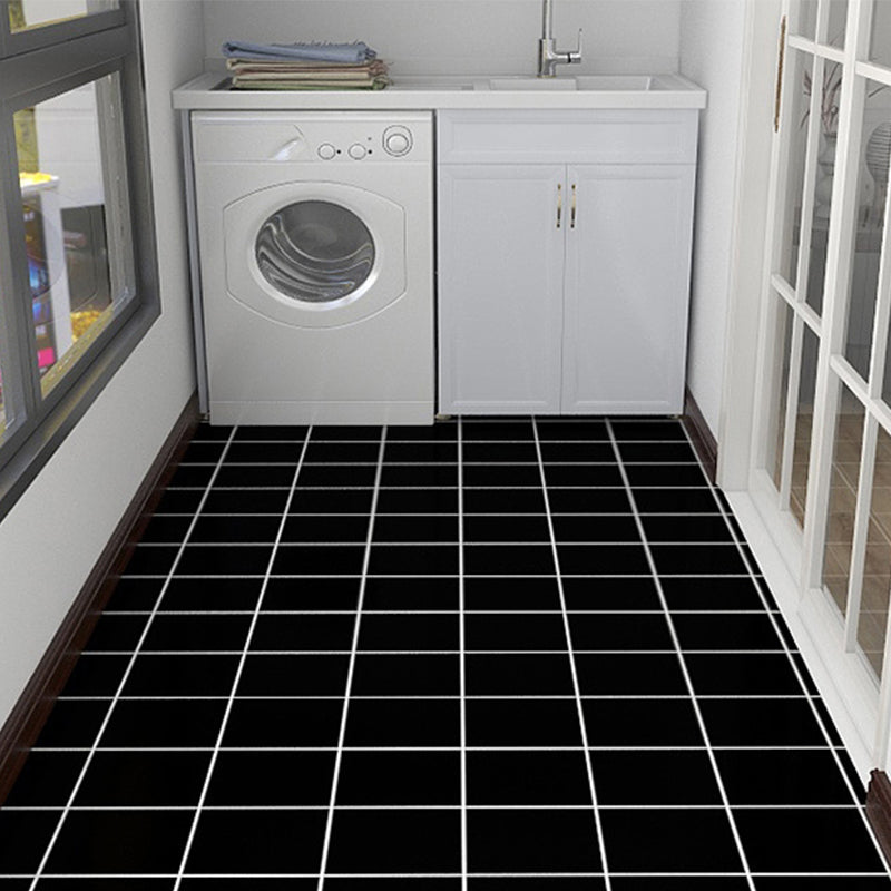 Modern Vinyl Flooring Geometric Print Peel and Stick PVC Flooring Black Clearhalo 'Flooring 'Home Improvement' 'home_improvement' 'home_improvement_vinyl_flooring' 'Vinyl Flooring' 'vinyl_flooring' Walls and Ceiling' 6644355