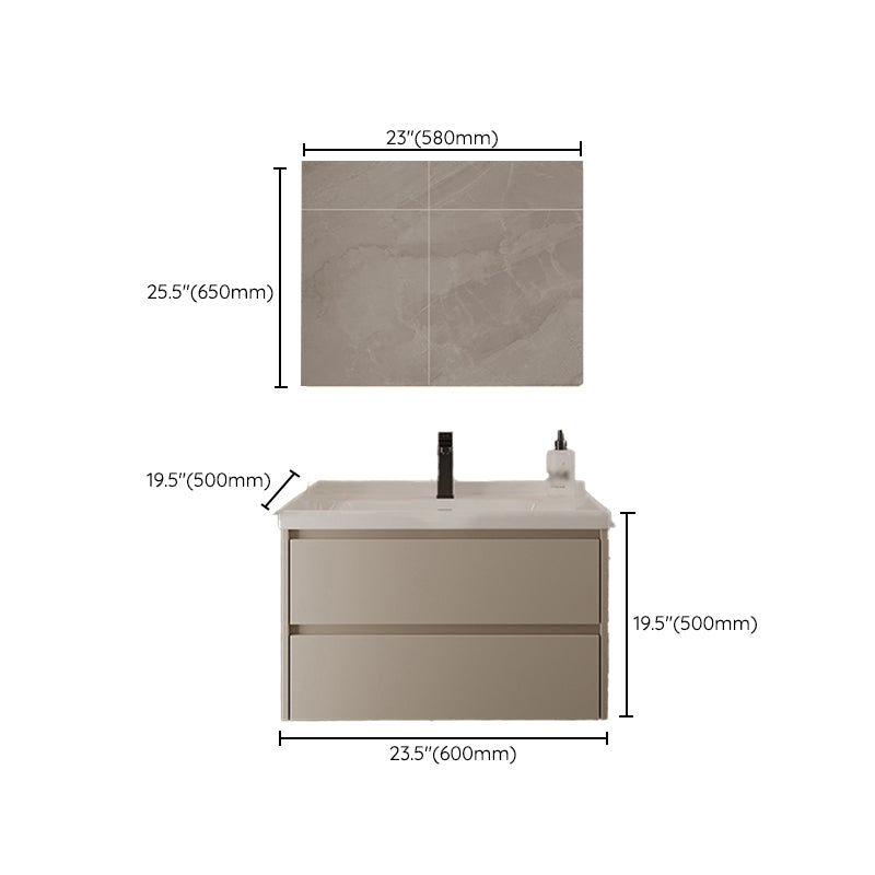 2 Drawers Vanity Wood Frame Wall Mount Rectangle Single Sink Bathroom Vanity with Mirror Clearhalo 'Bathroom Remodel & Bathroom Fixtures' 'Bathroom Vanities' 'bathroom_vanities' 'Home Improvement' 'home_improvement' 'home_improvement_bathroom_vanities' 6644525