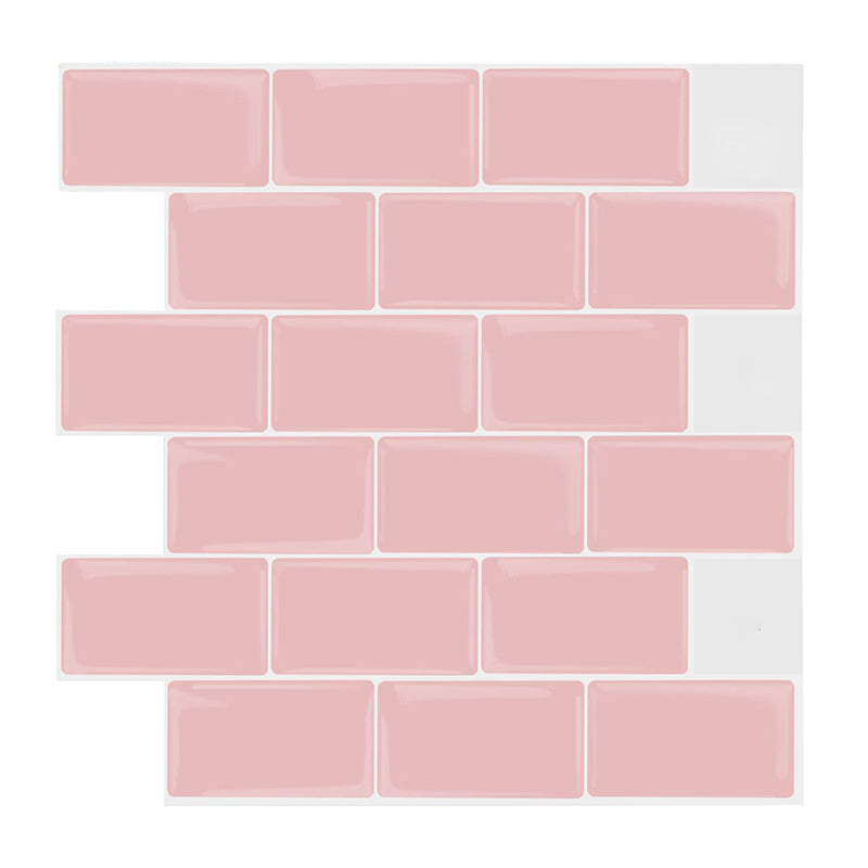 Plain Peel & Stick Tile Scratch Resistant Plastic Peel and Stick Subway Tile for Shower Clearhalo 'Flooring 'Home Improvement' 'home_improvement' 'home_improvement_peel_stick_blacksplash' 'Peel & Stick Backsplash Tile' 'peel_stick_blacksplash' 'Walls & Ceilings' Walls and Ceiling' 6644603